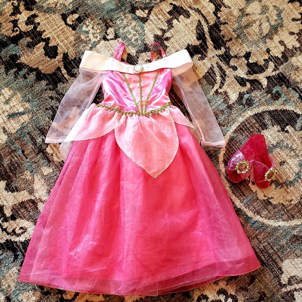 Disney Sleeping Beauty Dress and Matching Shoes